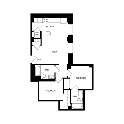 B4 Floorplan at The Residences at Delmar DivINe, Missouri
